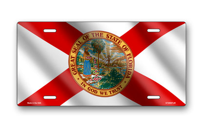 Wavy Florida State Flag License Plate