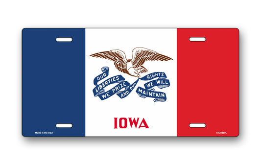Iowa State Flag License Plate