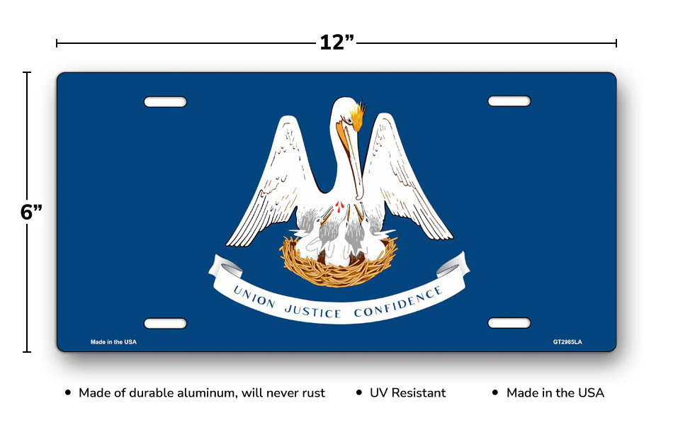 Louisiana State Flag License Plate