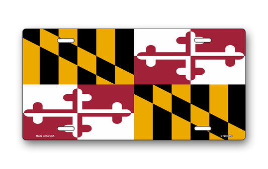Maryland State Flag License Plate