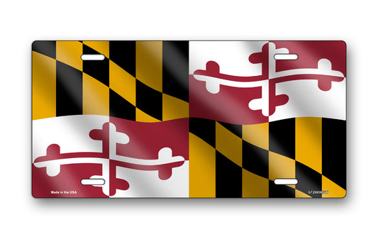Wavy Maryland State Flag License Plate