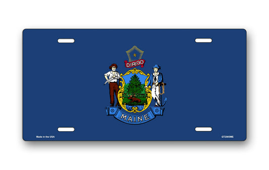 Maine State Flag License Plate