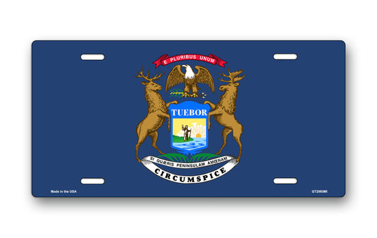 Michigan State Flag License Plate