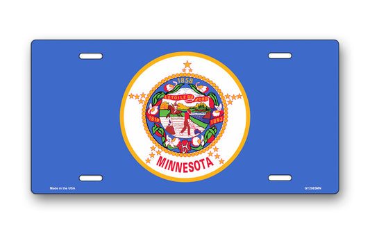 Minnesota State Flag License Plate