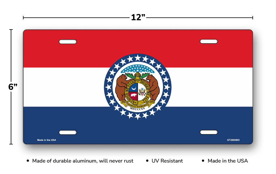 Missouri State Flag License Plate