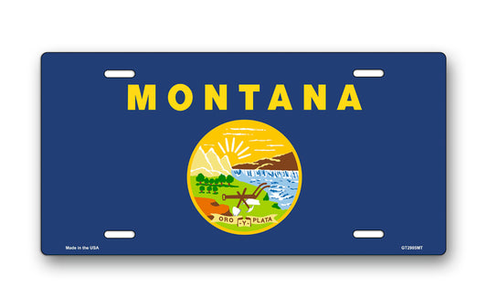 Montana State Flag License Plate