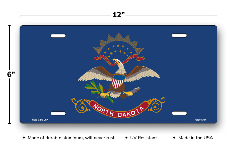 North Dakota State Flag License Plate