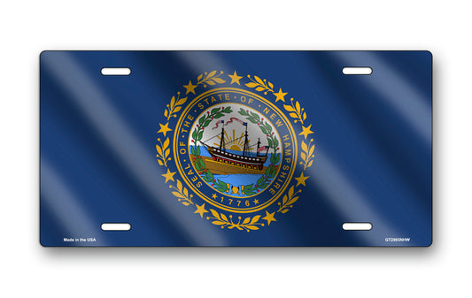 Wavy New Hampshire State Flag License Plate