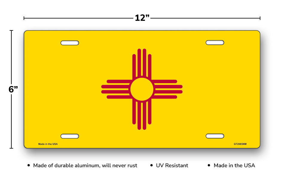New Mexico State Flag License Plate