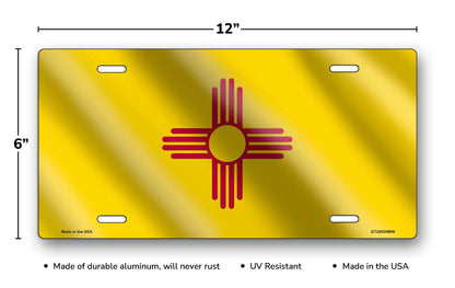 Wavy New Mexico State Flag License Plate