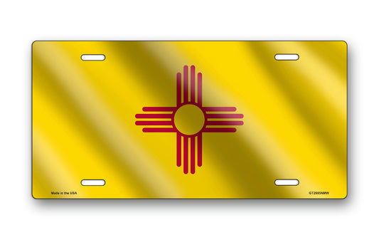 Wavy New Mexico State Flag License Plate