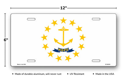 Rhode Island State Flag License Plate