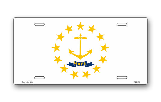 Rhode Island State Flag License Plate