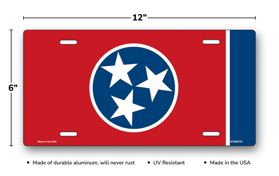 Tennessee State Flag License Plate