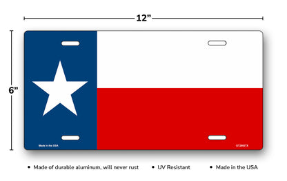 Texas State Flag License Plate
