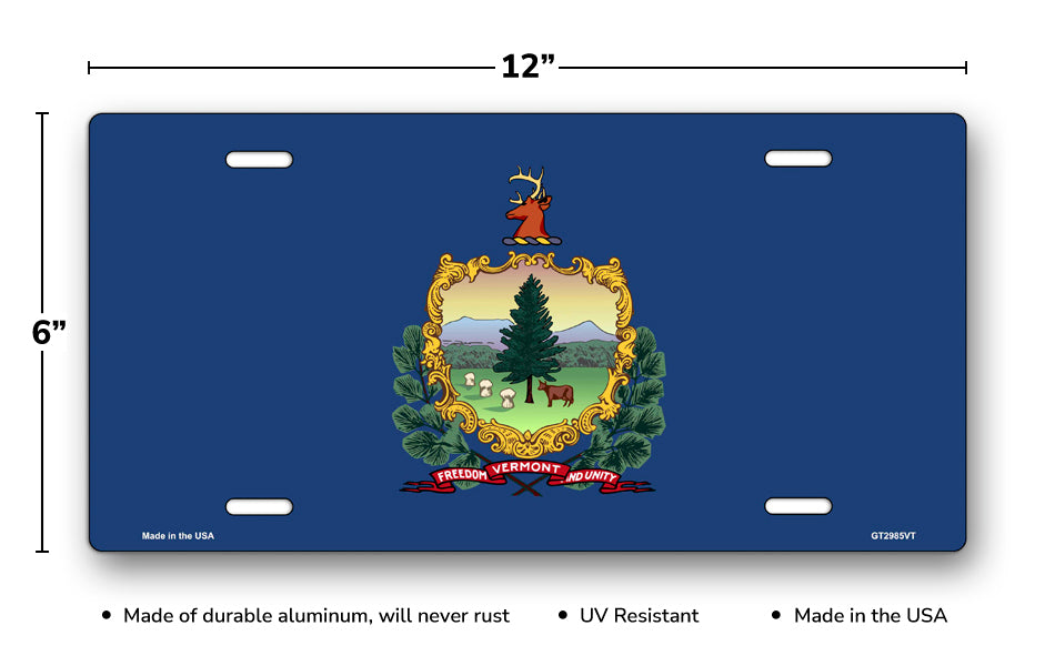 Vermont State Flag License Plate