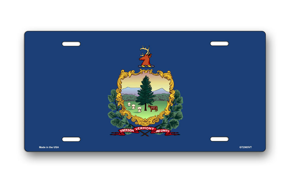 Vermont State Flag License Plate