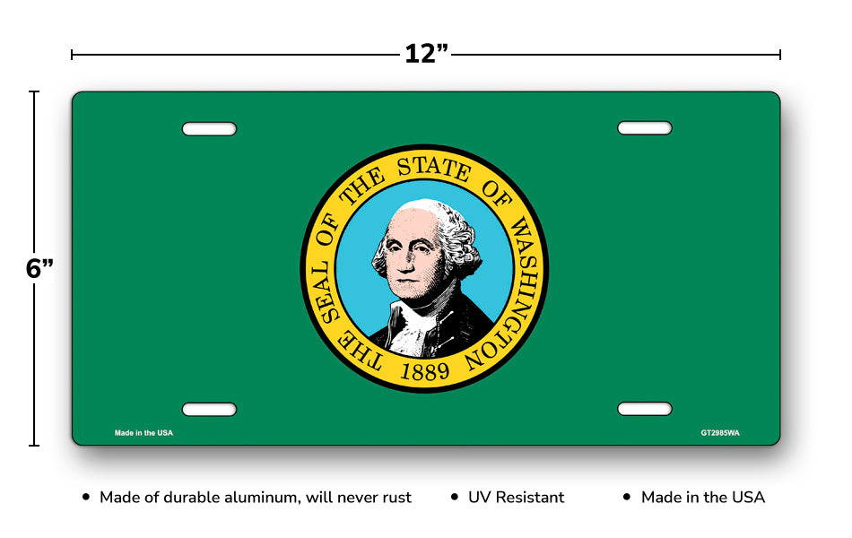 Washington State Flag License Plate