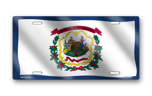 Wavy West Virginia State Flag License Plate