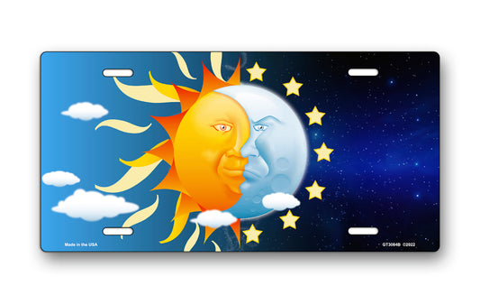 Sun and Moon License Plate