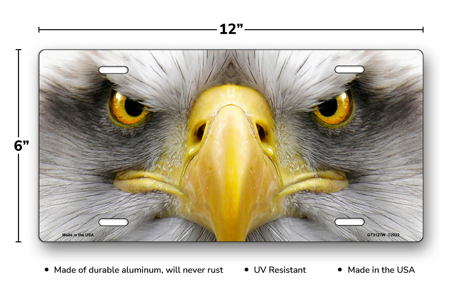 Eagle Face License Plate