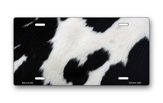 Cow Fur License Plate