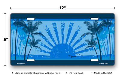 Blue Sunrise Scenic License Plate