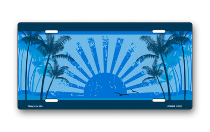 Blue Sunrise Scenic License Plate