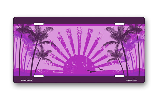 Purple Sunrise Scenic License Plate