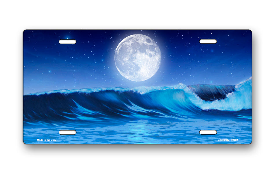 Moon Wave Scenic License Plate