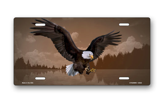 Bald Eagle on Mocha License Plate