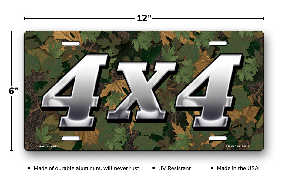 4x4 on Camo License Plate