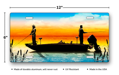 Sunrise Boat Fishing License Plate