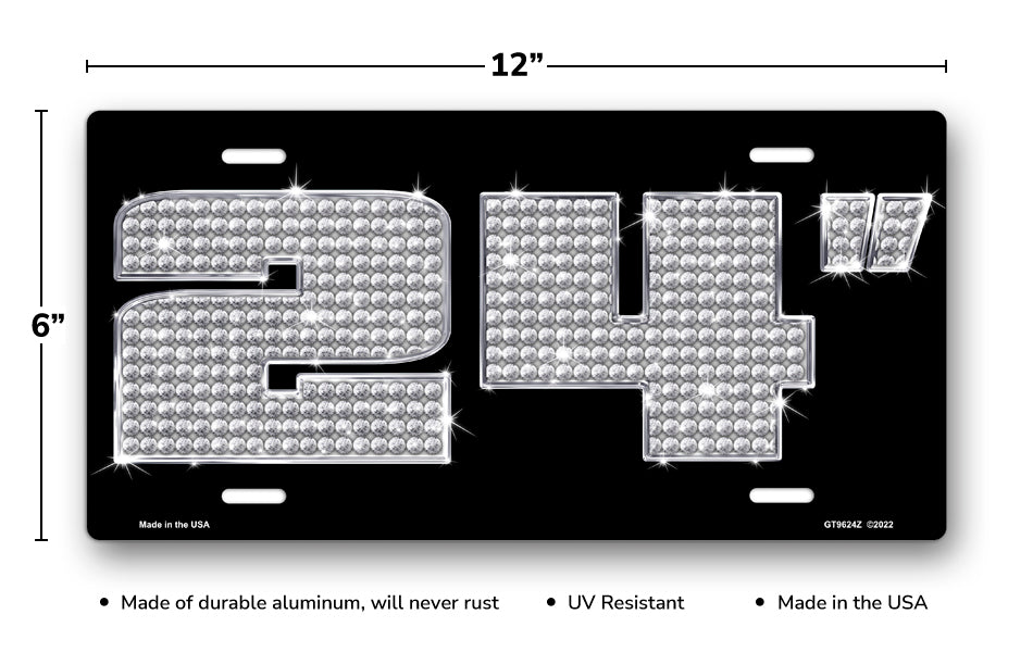 24" Bling License Plate