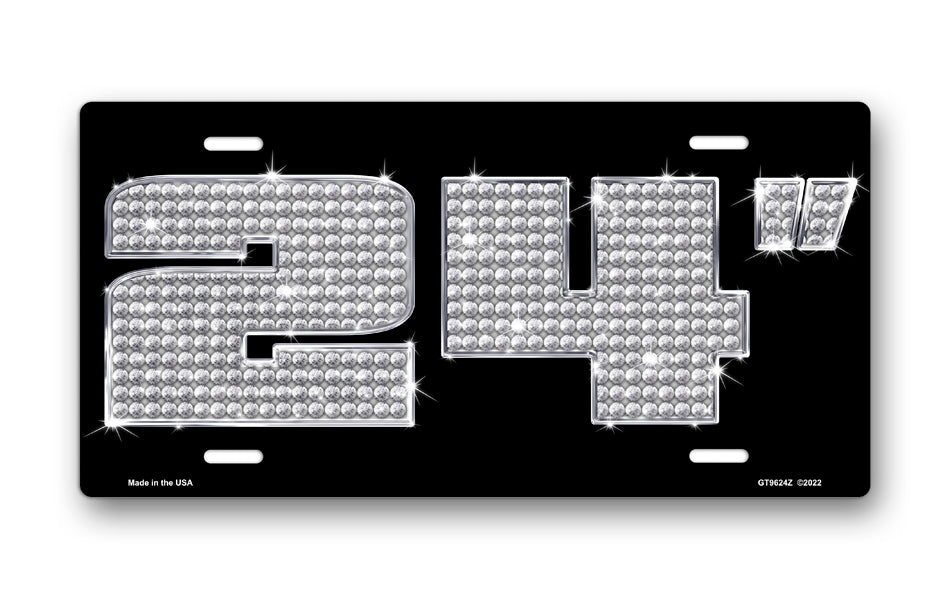 24" Bling License Plate