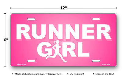 Runner Girl License Plate