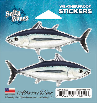 Albacore Tuna Mini Profile Fish Decals