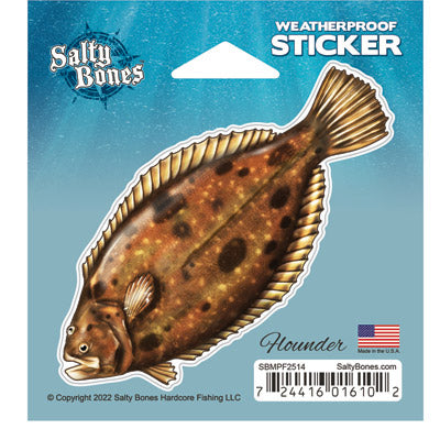 Flounder Mini Profile Fish Decal