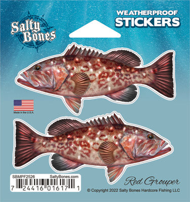 Red Grouper Mini Profile Fish Decals