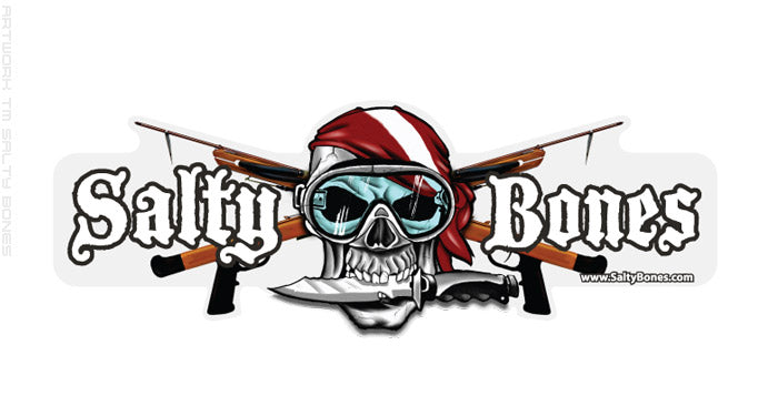 Salty Bones Hardcore Diving Decal