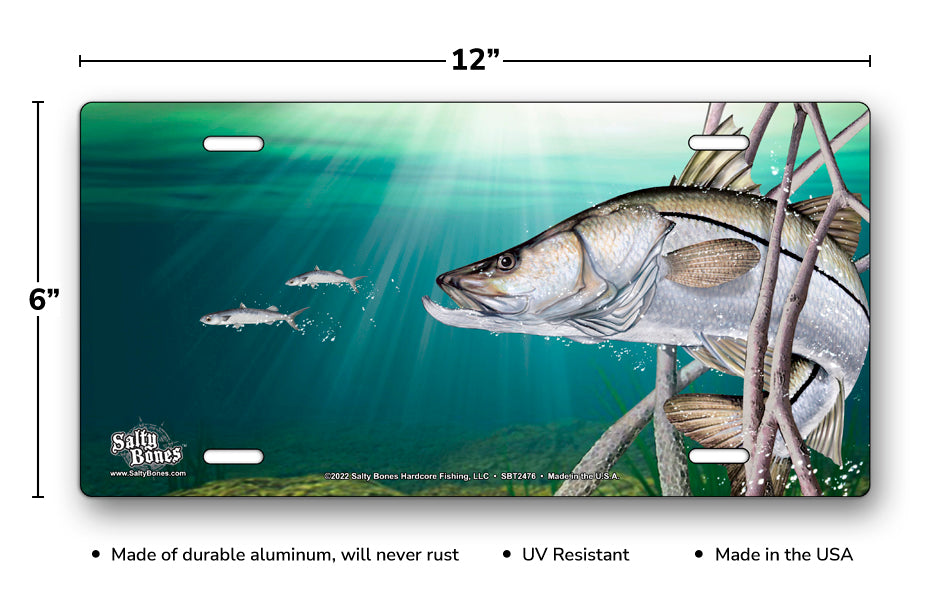 Salty Bones Snook License Plate