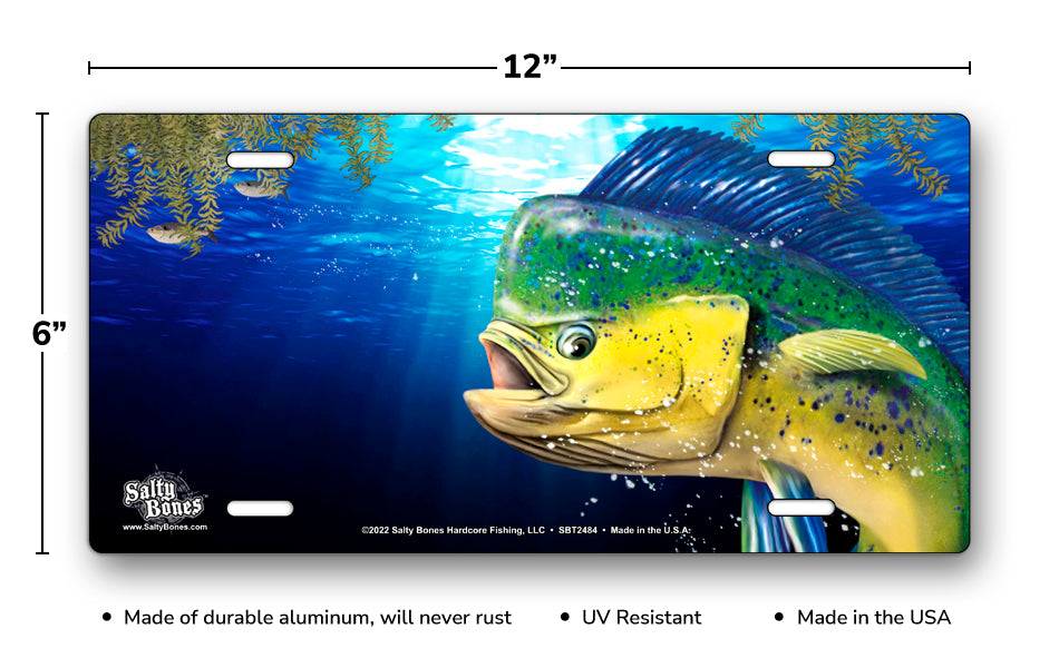 Salty Bones Mahi License Plate