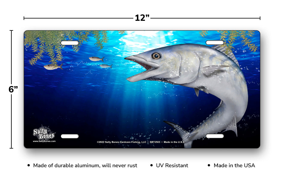 Salty Bones Kingfish License Plate