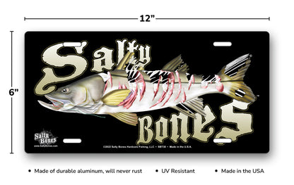 Salty Bones Shredded Snook License Plate