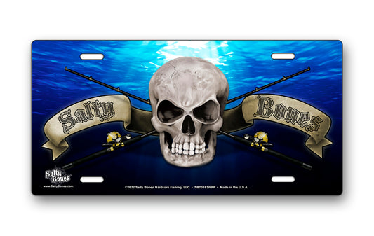 Salty Bones Fishing License Plate