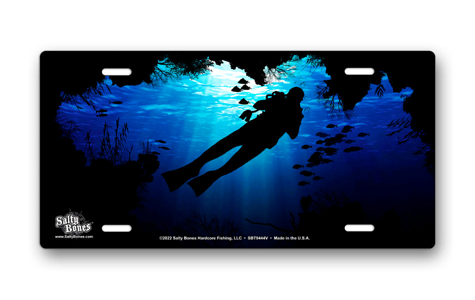 Salty Bones Cave Diving License Plate