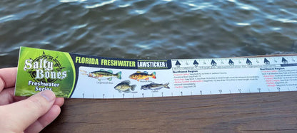 Salty Bones Florida Freshwater Lawsticker - 36" Sticker Ruler
