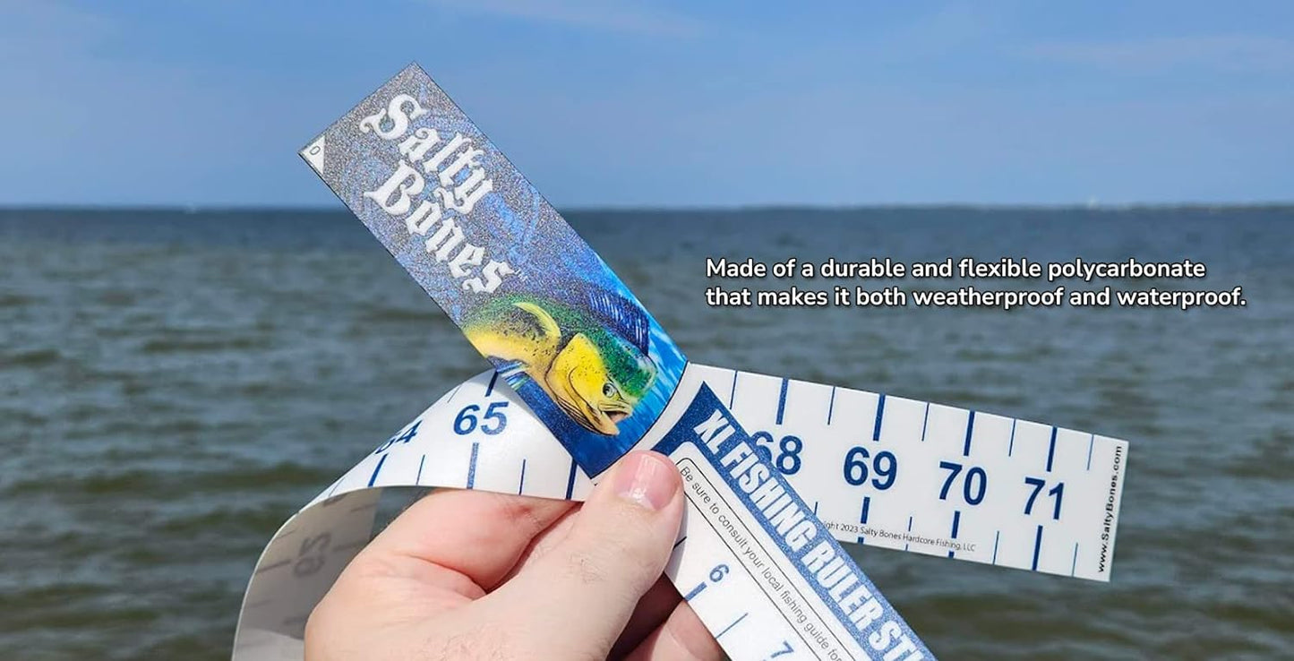 Salty Bones 72" XL Fishing Ruler Sticker