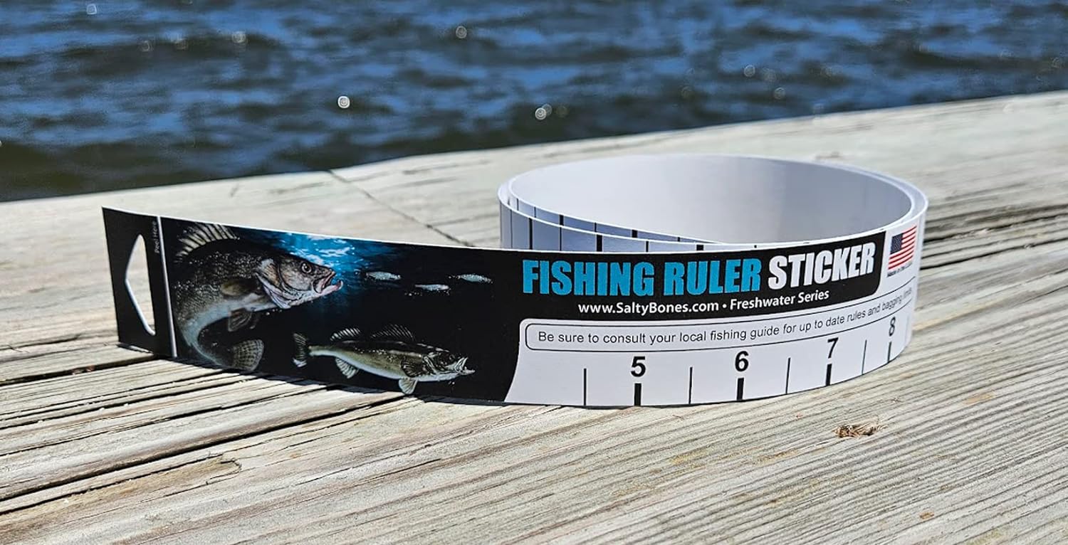 Salty Bones SBVR41WW Walleye Themed Vinyl Fishing Ruler