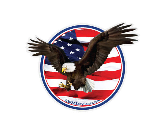Soaring Eagle American Flag Tumbler Decal